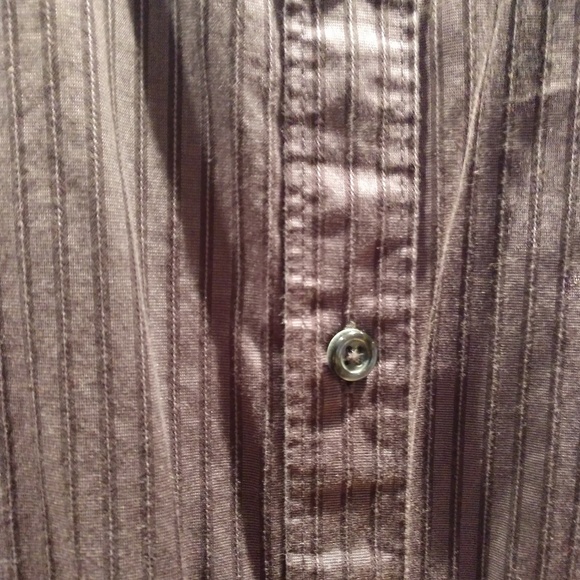 Men's XXL grey on grey pinstripe slim fit shirt - Picture 6 of 6